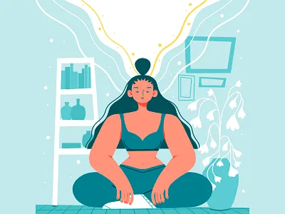 My personal journing across meditation blue bluepalette girl meditation woman yoga