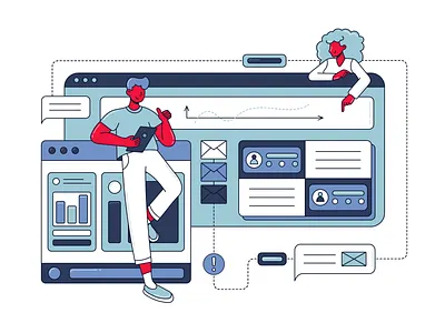 Recruitment art bot candidate career character dev development hiring hr hr software human resources illustration information technology it it company job recruitment tech technology web