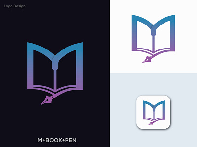 Book Pen book logo book pen book pen logo brand identity brand identity design colorful design illustration latter logo legal logo logo logo mark logodesign logotype m book logo m logo minimalism pen logo