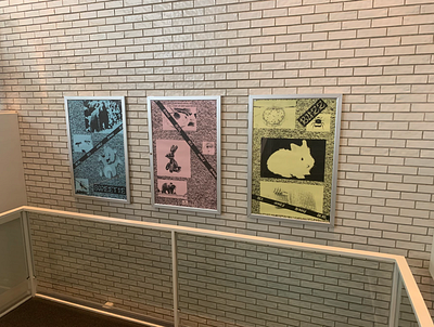 September Triptych art color contemporary design play pop
