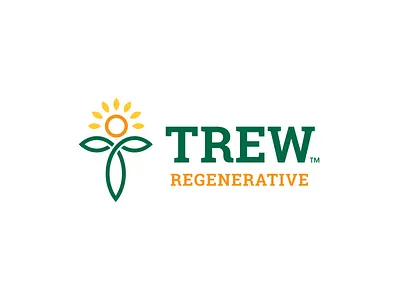 TREW Regenerative | Logo Mark agro brand branding design flower graphic design illustration logo logo design mark nature photoshop ui ux vector