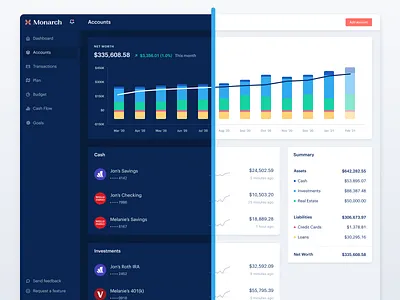Monarch - Dark mode (Coming soon!) branding dark mode desktop left navigation web