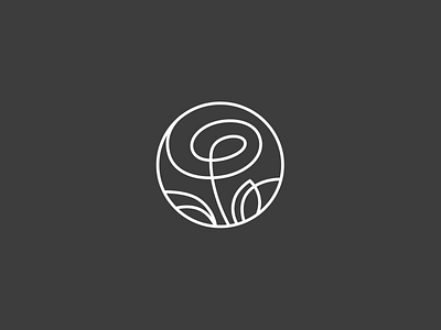 Linear flower brand branding design elegant florist flower illustration line linear lineart logo logotype mark modern monochrome nature rose sale sign unused