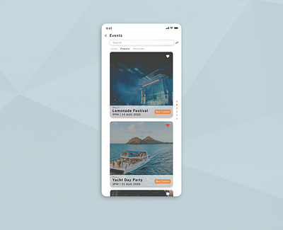 Event Listing - Daily UI 70 app app design branding daily ui daily ui 070 design figma graphic design illustration marketing trending ui user interface