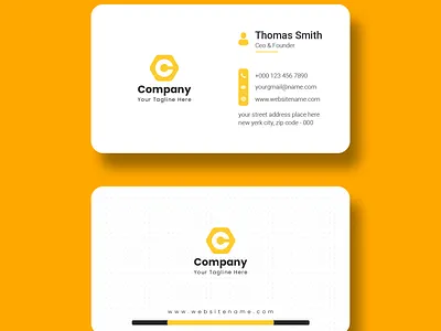 Clean Modern Business Card Design branding business card business card design business cards design graphic design illustration logo print print design ui visiting card visiting card design visiting cards