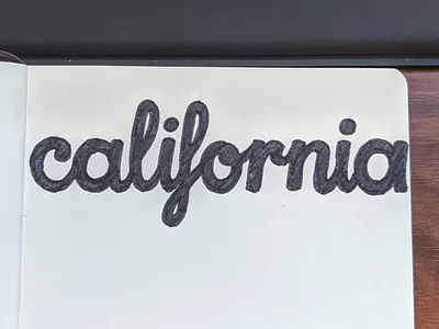 California Lettering california design graphic design hand lettering lettering minimal monoline typography