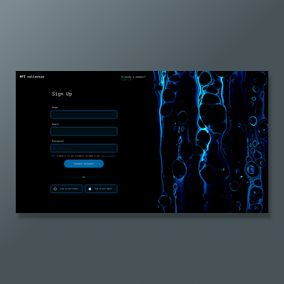 NFT collector clean design ui ui design ux ux design web design