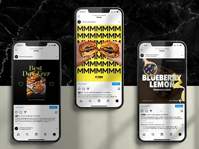 Instagram designs for 27Three Boulangerie australia bakery brand identity brand strategy branding bread cafe instagram instagram strategy local logo retail social media social media strategy sydney