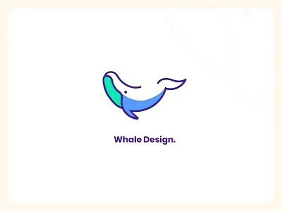 Whale Design. graphic design logo whale
