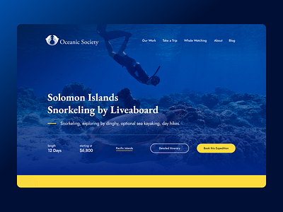 Oceanic Society design ui ux website