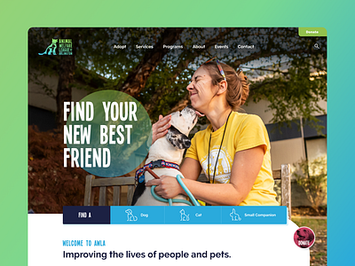 Animal Welfare League of Arlington design ui ux website