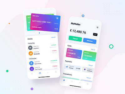 Mobile Banking App app design bank banking mobile ui ux wallet