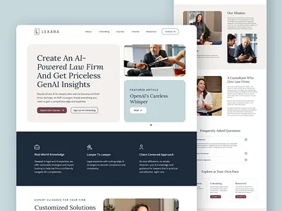 Lexara Website ai branding education graphic design law legal web design
