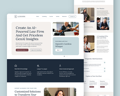 Lexara Website ai branding education graphic design law legal web design