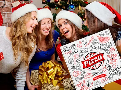 Let's Party Pizza Time, Pizza box design, Pizza box, burger box box box and labels graphic design illustration label packaging pizza box pizza box design