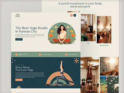 Yoga Website UI Design branding design illustration interaction design landingpage landingpageui logo ui uidesign user interface design ux research web webdesign website websitedesign