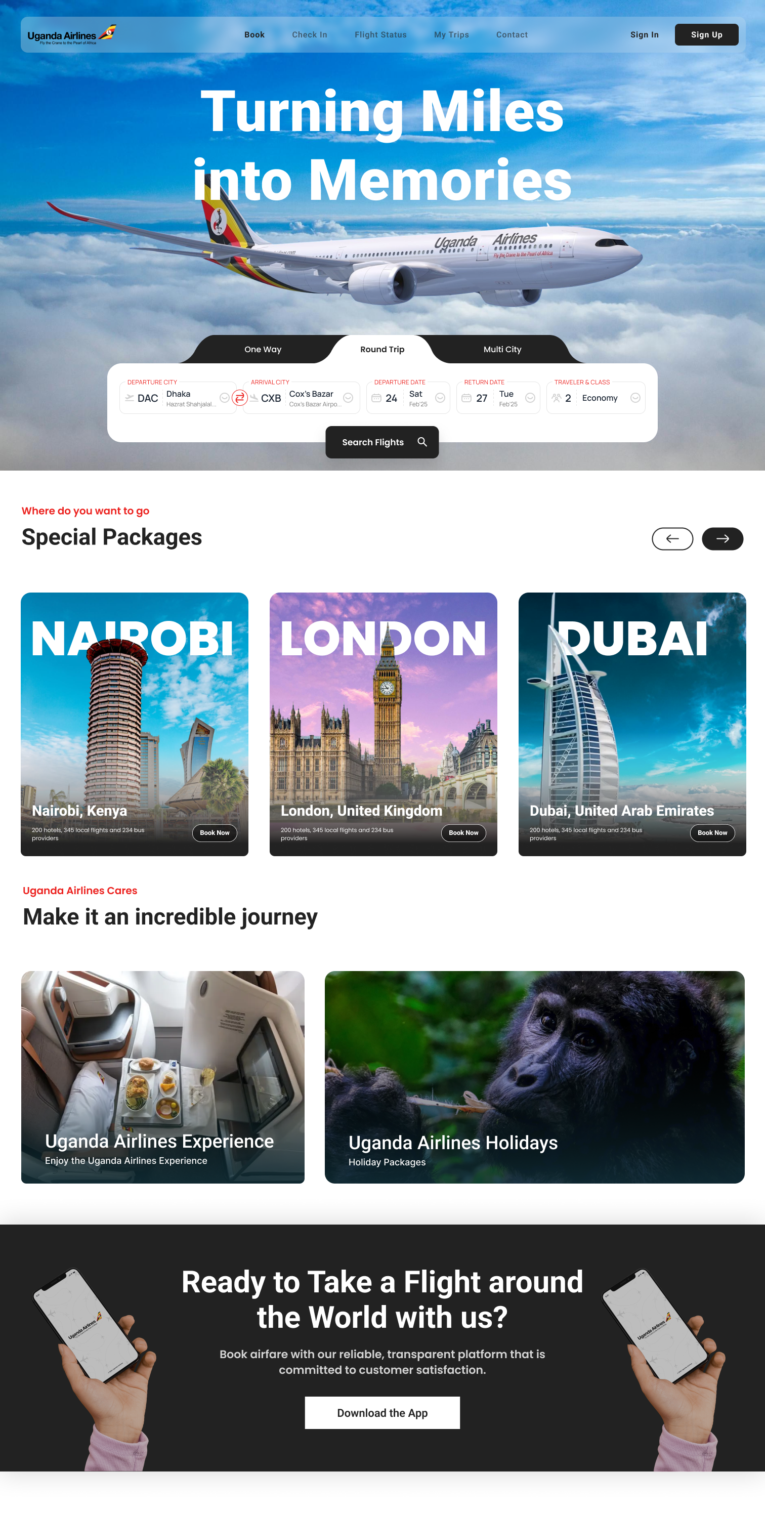 Uganda Airline Website Redesign design figma ui ux website