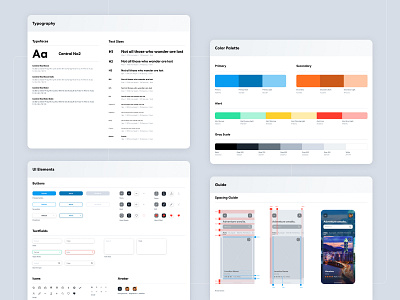 Travel Planning App Style Guide app design mobile style guide travel ui ux