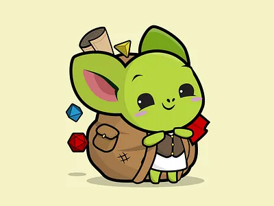 Gibby the Goblin - Cute D&D Mascot branding cute dd geek illustration nerd vector