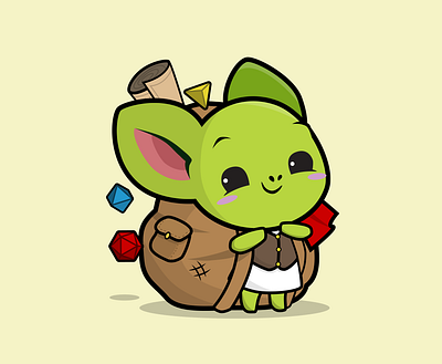 Gibby the Goblin - Cute D&D Mascot branding cute dd geek illustration nerd vector