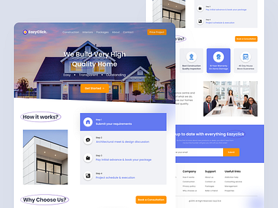 Landing Page - Real Estate apartment clean design home homepage house house rent landing page minimal minimalist product product design properties property real estate rent service ui design ux design web design website