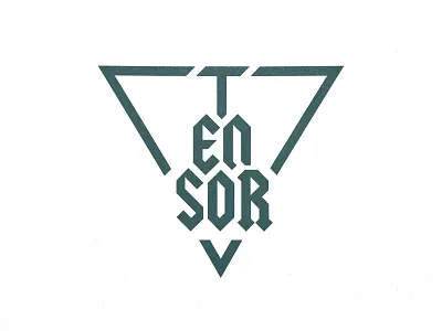 Tensor Graphic apparel design graphic illustration metal stack triangle typography