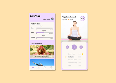 DailyUI 041 Workout Tracker app dailyui dailyui 041 ui workout workout tracker yoga