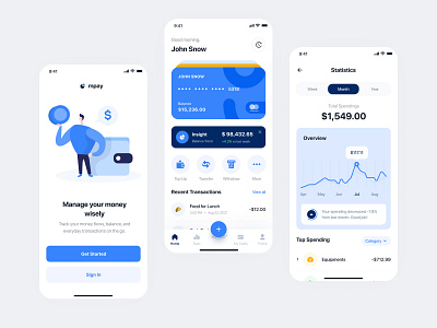 Manage Personal Finance - App app design figma graphic design interaction design mobile ui ux visual design