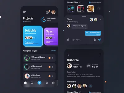 Task and Project Management App UI 3d animation app ui branding design graphic design illustration logo motion graphics ui ui ux design ui design uidesign uiux ux
