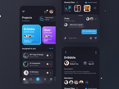 Task and Project Management App UI 3d animation app ui branding design graphic design illustration logo motion graphics ui ui ux design ui design uidesign uiux ux