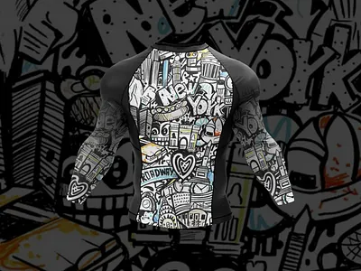 Sublimated Rush Guard branding design fight graphic design illustration logo mma print rashguard sublimated sublimation typography vector