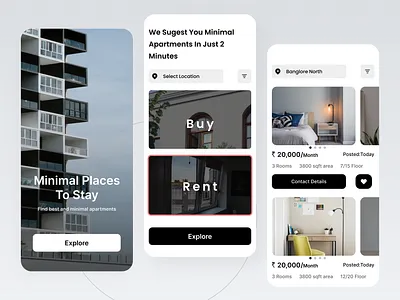 Rental Apartments App UI apartment app app design app uiux appdesign appdesigner brand mobile ui rentalapp rentalappui ui ui designer uidesign uiux ux uxdesign webdesign