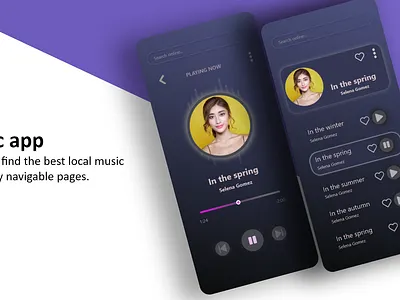 Lets hear to some music. app design graphic design illustration ui ux vector