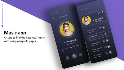 Lets hear to some music. app design graphic design illustration ui ux vector