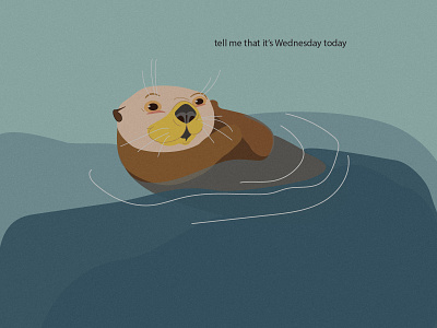 sea ape 2d animation branding cute otter endangered animals graphic design illustration otter pattern rare view red book tropics ui vector