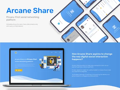 Arcane Share Privacy-Oriented Social Platform adobe photoshop adobe xd branding design illustration ui ui design ux