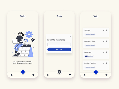 Todo App UI design design figma ui