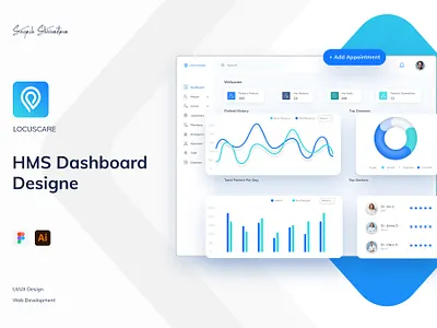 LocusCare Hospital Management System Design adobe photoshop figma ui ui design ux