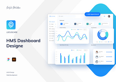 LocusCare Hospital Management System Design adobe photoshop figma ui ui design ux