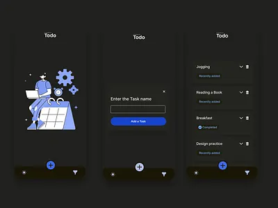 Todo App UI design design figma ui