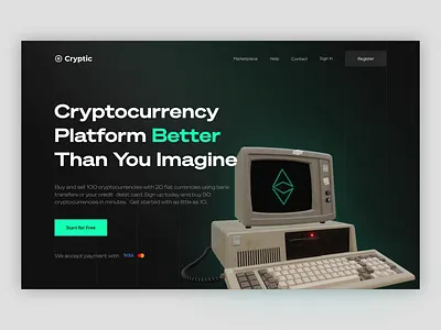 Cryptic 🪙 - Cryptocurrency Platform Landing Page 3d 3d animation 3d art 3d design 3d illustration 3d modeling animation crypto crypto landing page crypto website cryptocurrency cryptocurrency website design illustration landing page ui user interface website website landing page
