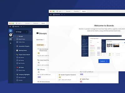 Focalboard New Onboarding Experience agile boards clean dashboard desktop done jira kanban board management project scrum sprint task platform task view trello ui ux web app workspace