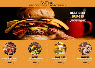 FAST FOOD fastfood fastfood website graphic design uiux