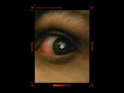 Eye_Of_The_Beholder black crop design eye graphic horror minimal pentagram print marks red satan type typography uiinterface