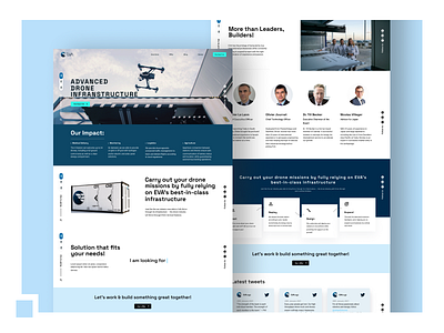 EVA Drone Infrastructure - Redesign - Landingpage design drone drones graphic design infrastructure landingpage redesign software ui web webdesign webpage