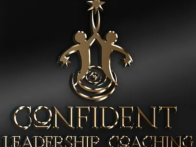 confident golden logo