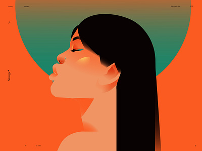 Portrait abstract composition design girl girl illustration girl portrait illustration laconic lines minimal portrait portrait art portrait illustration poster profile woman woman illustration woman portrait