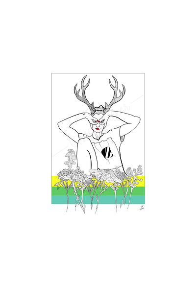 'Be a Deer' Illustration design illustration vector