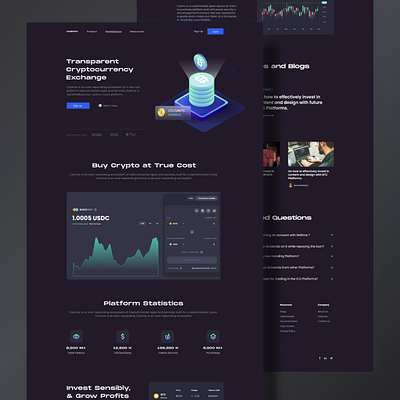 Cosmo Exchange Concept Design app ui atom binance bitcoin blockchain blockchain ui coinbase cosmo atom crypto crypto coin crypto currency finance trading app trading platform ui ui deisgn ux design