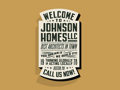 Johnson Homes LLC badge branding crest lockup logo logotype traditional type typelockup typography vintage